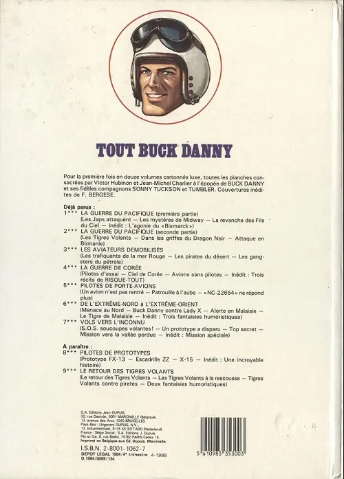 Verso de l'album Tout Buck Danny Tome 4 La Guerre de Corée