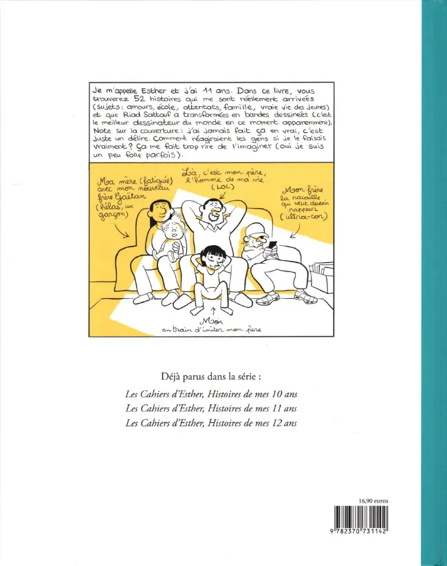 Verso de l'album Les Cahiers d'Esther Tome 2 Histoires de mes 11 ans
