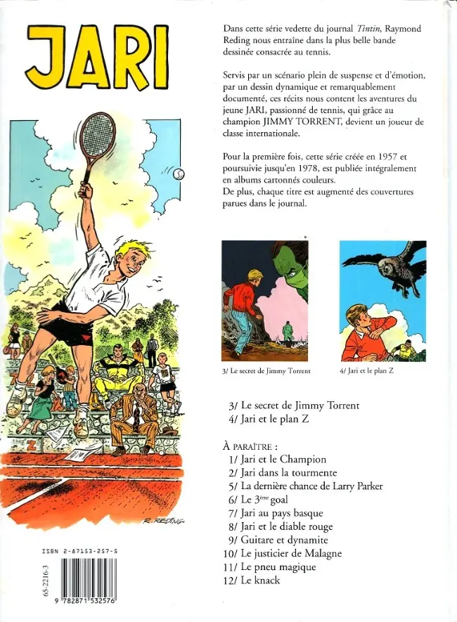Verso de l'album Jari Tome 3 Le secret de Jimmy Torrent