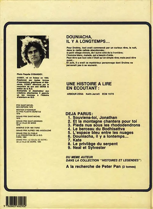 Verso de l'album Jonathan Tome 6 Douniacha, il y a longtemps...