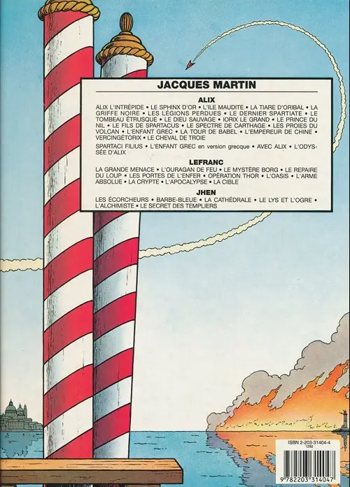 Verso de l'album Lefranc Tome 2 L'ouragan de feu
