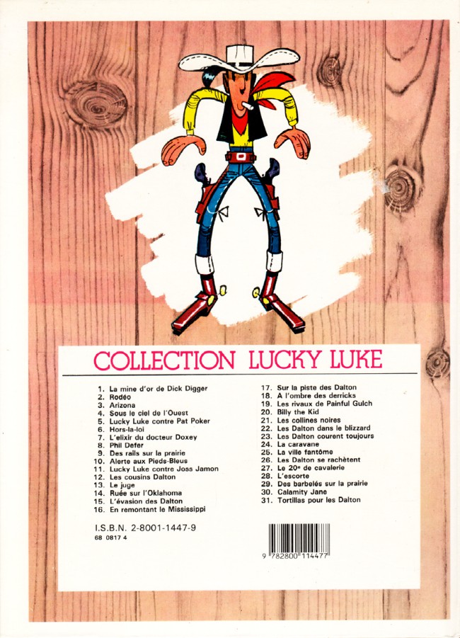 Verso de l'album Lucky Luke Tome 7 L'Elixir du Docteur Doxey