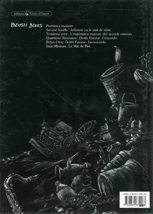 Verso de l'album Pacush Blues Tome 4 Quatrième dimension : Destin farceur crescendo