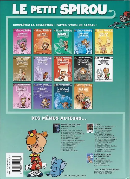 Verso de l'album Le Petit Spirou Tome 3 Mais ! qu'est-ce que tu fabriques ?
