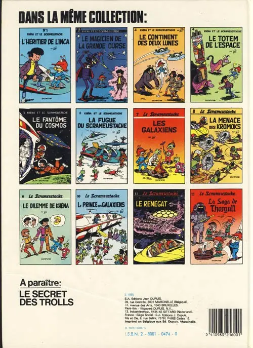 Verso de l'album Le Scrameustache Tome 3 Le continent des deux lunes