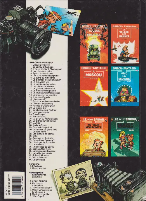 Verso de l'album Spirou et Fantasio Tome 5 Les voleurs du Marsupilami