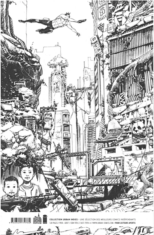 Verso de l'album Tokyo Ghost Tome 1 Eden atomique