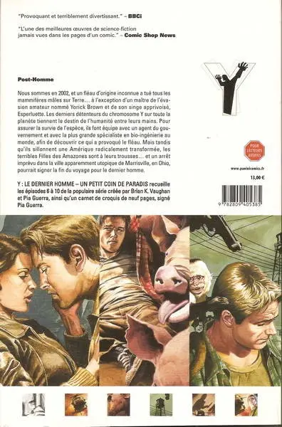Verso de l'album Y le dernier homme Tome 2 Un petit coin de Paradis