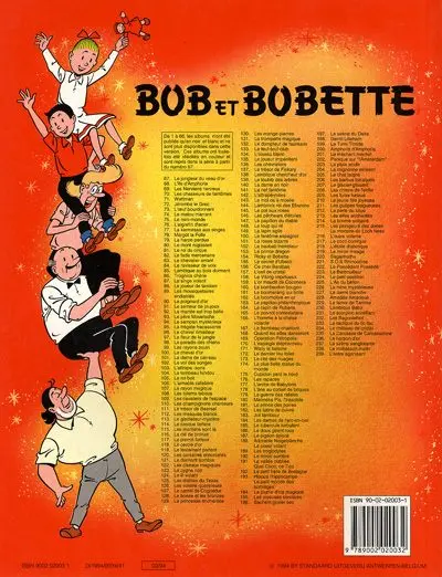 Verso de l'album Bob et Bobette Tome 239 L'astre agonisant