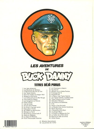 Verso de l'album Buck Danny Tome 42 Les pilotes de l'enfer