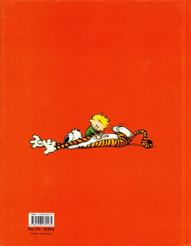 Verso de l'album Calvin et Hobbes Intégrale 3