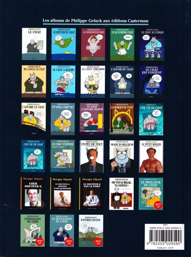 Verso de l'album Le Chat Tome 13 Le Chat a encore frappé