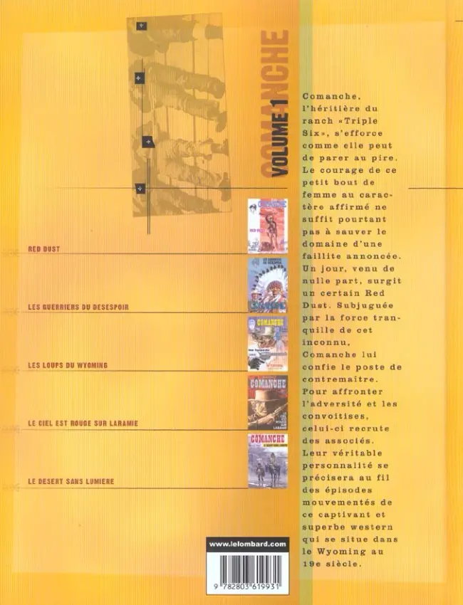 Verso de l'album Comanche Volume 1