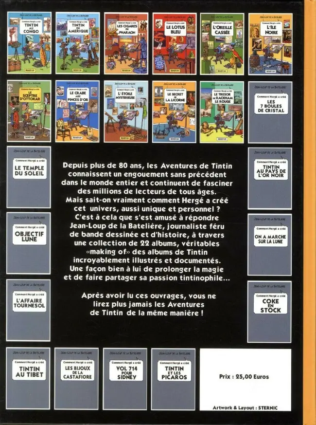 Verso de l'album Comment Hergé a créé... Tome 11 Le trésor de Rackham Le Rouge