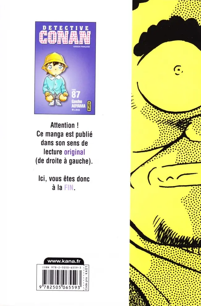 Verso de l'album Détective Conan Tome 87
