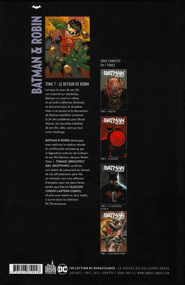 Verso de l'album Batman & Robin Tome 7 Le Retour de Robin