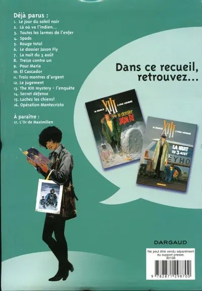 Verso de l'album XIII