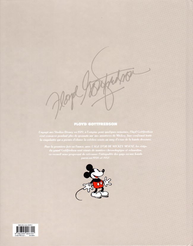 Verso de l'album L'âge d'or de Mickey Mouse Tome 12 Histoires courtes (1956-1957)