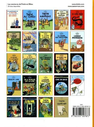 Verso de l'album Tintin Tome 23 Tintin et les picaros