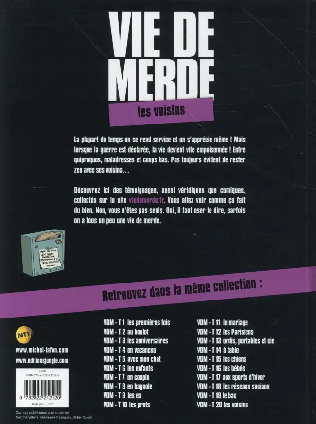 Verso de l'album Vie de merde Tome 20 Les voisins