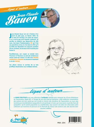 Verso de l'album Ligne d'auteur Jean-Claude BAUER