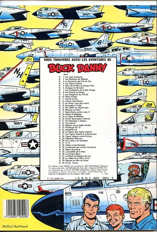 Verso de l'album Buck Danny Tome 37 Le pilote au masque de cuir