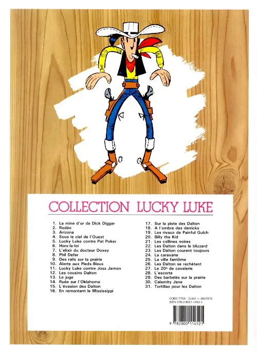 Verso de l'album Lucky Luke Tome 12 Les cousins Dalton