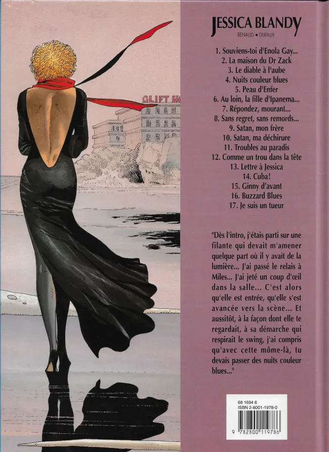Verso de l'album Jessica Blandy Tome 4 Nuits couleurs blues