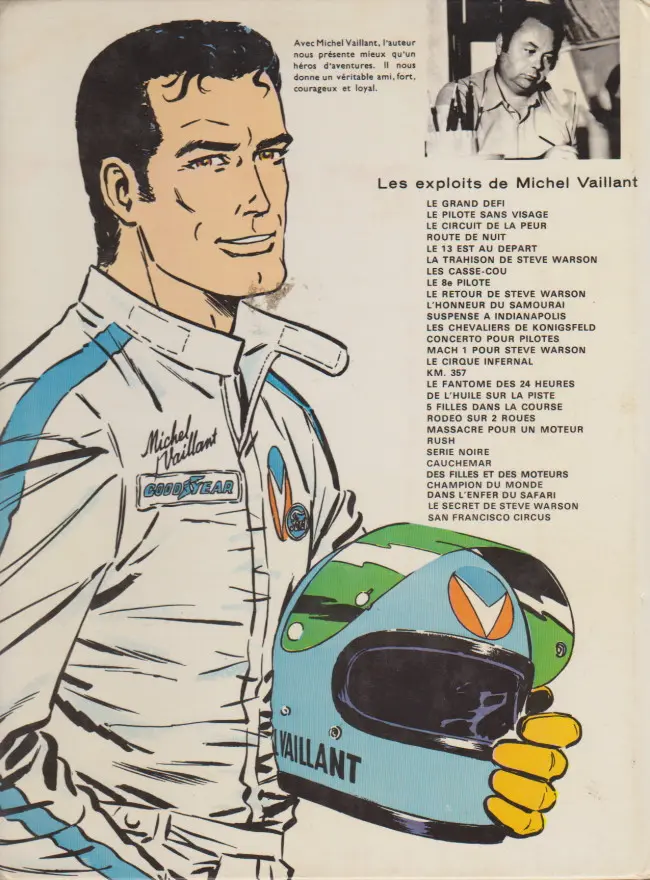 Verso de l'album Michel Vaillant Tome 28 Le secret de Steve Warson