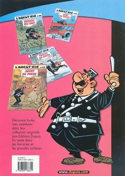 Verso de l'album L'Agent 212 Tome 19 Cuisses de poulet