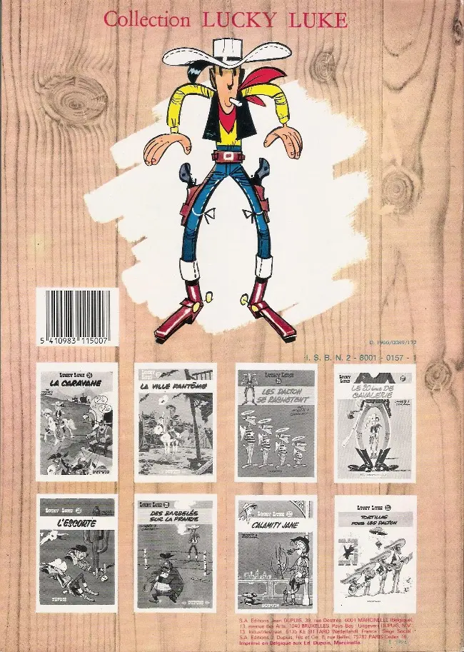 Verso de l'album Lucky Luke Tome 18 À l'ombre des derricks