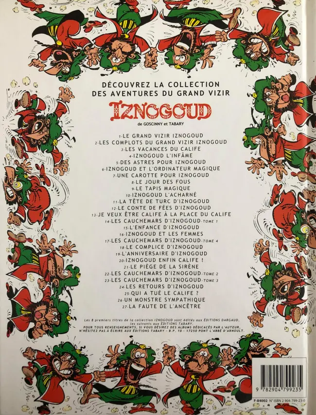 Verso de l'album Iznogoud Tome 11 La tête de Turc d'Iznogoud