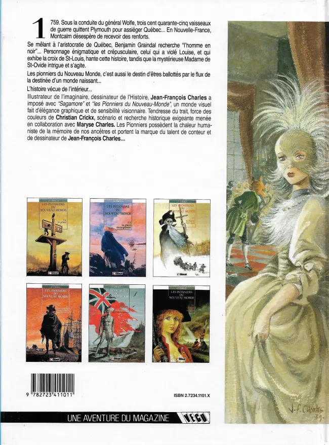 Verso de l'album Les Pionniers du Nouveau Monde Tome 5 Du sang dans la boue