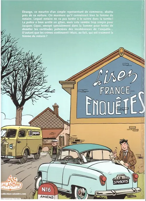 Verso de l'album Une aventure de Jacques Gipar Tome 4 La femme du notaire
