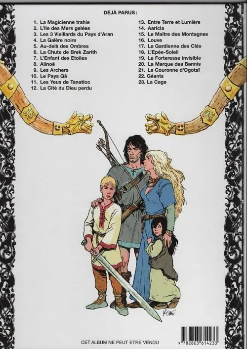 Verso de l'album Thorgal Tome 9 Les Archers