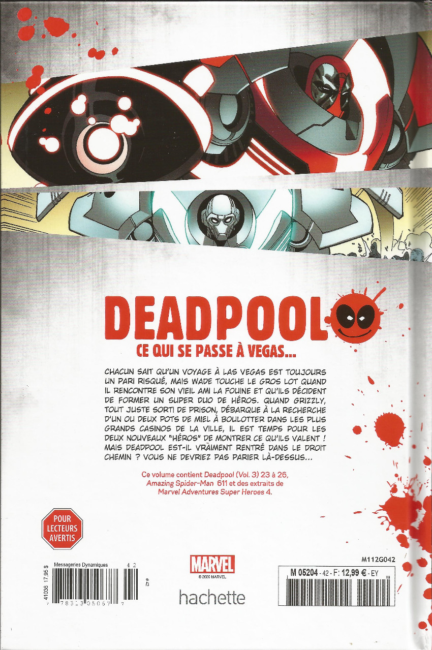 Verso de l'album Deadpool - La collection qui tue Tome 42 Ce qui se passe à Vegas...