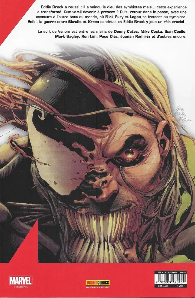 Verso de l'album Venom Volume 4 Force majeure