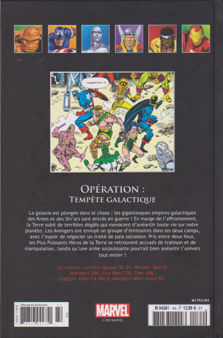 Verso de l'album Marvel Comics - La collection de référence Tome 184 Opération : Tempête Galactique : Deuxième Partie