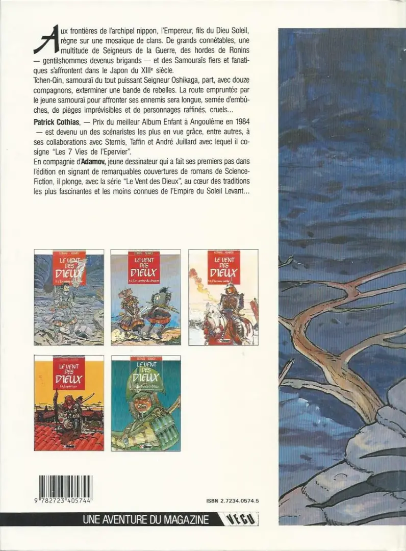 Verso de l'album Le Vent des Dieux Tome 1 Le sang de la lune