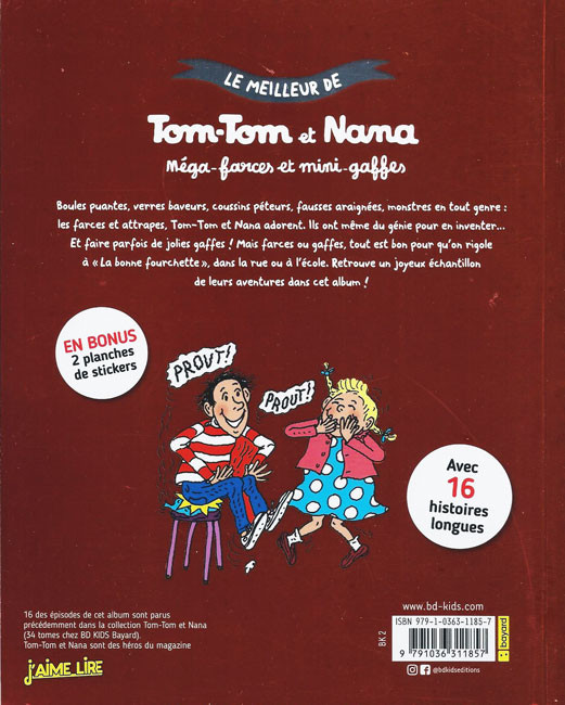 Verso de l'album Le meilleur de Tom-Tom et Nana Tome 1 Méga-farces et mini-gaffes