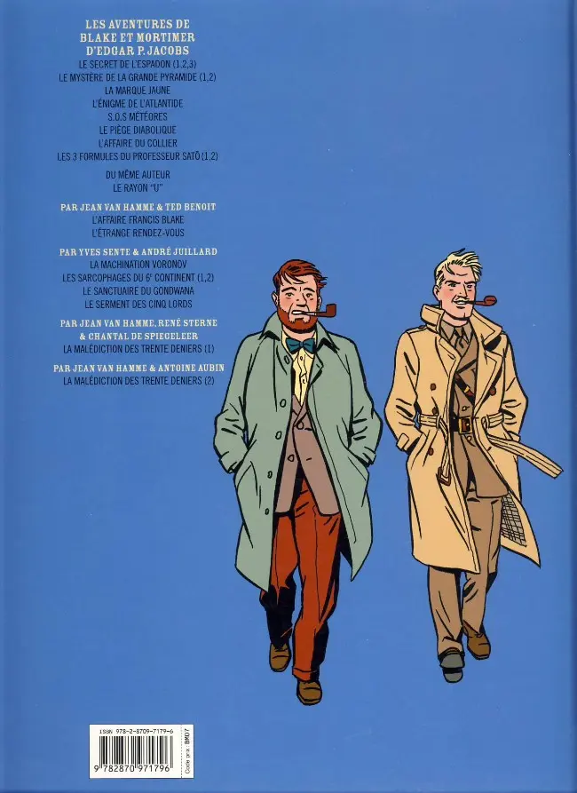Verso de l'album Blake et Mortimer Tome 15 L'étrange rendez-vous