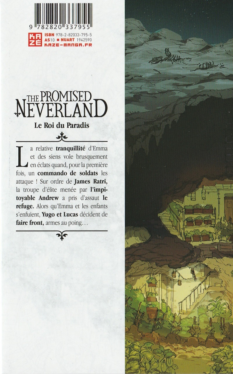 Verso de l'album The Promised Neverland 13 Le roi du paradis