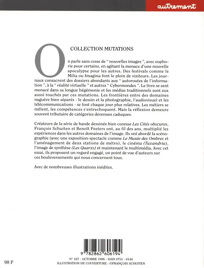 Verso de l'album L'aventure des images De la bande dessinée au mulitmédia