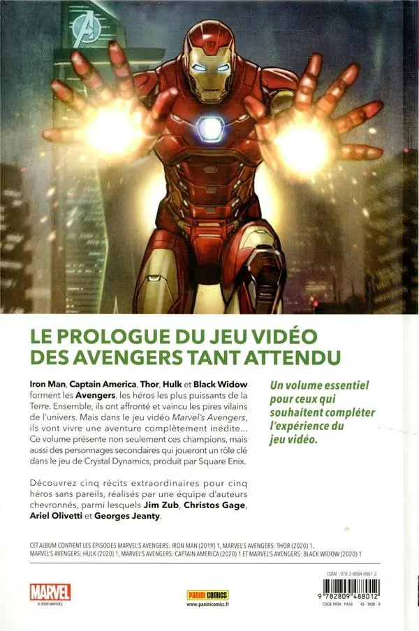 Verso de l'album Avengers : En route pour l'A-Day