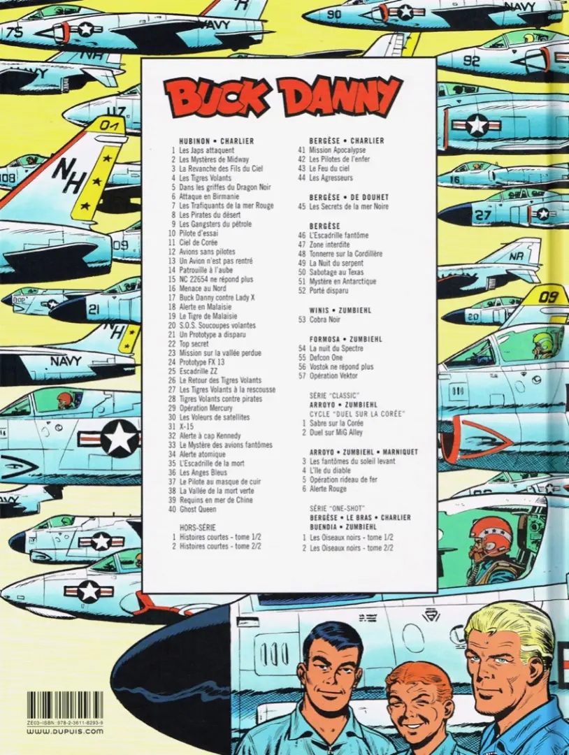 Verso de l'album Buck Danny Histoires courtes Histoires courtes - 1969-2020