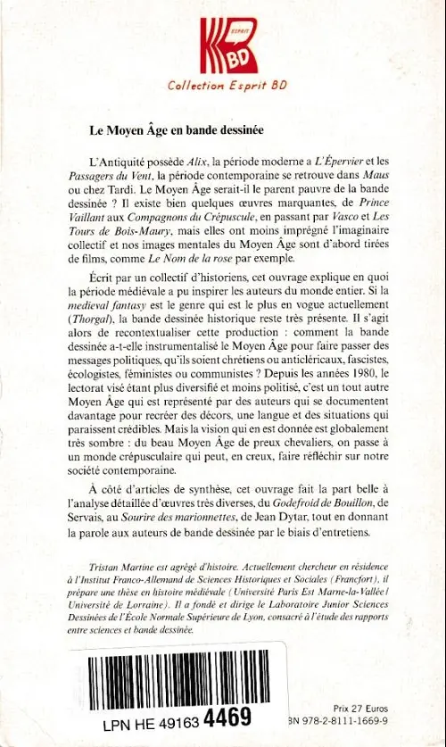 Verso de l'album Le Moyen Âge en Bande Dessinée