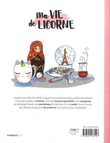 Verso de l'album Ma vie de licorne