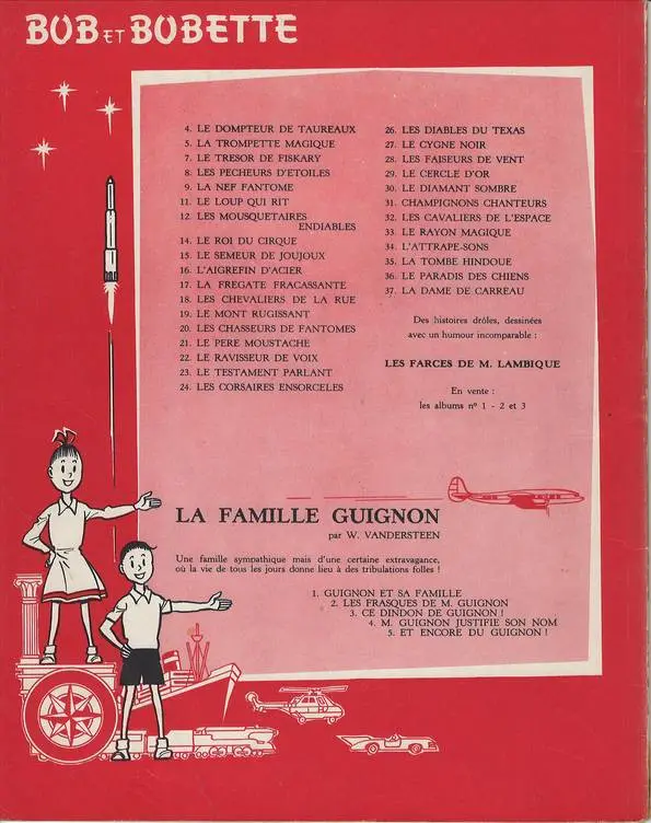 Verso de l'album Bob et Bobette Tome 24 Les corsaires ensorcelés