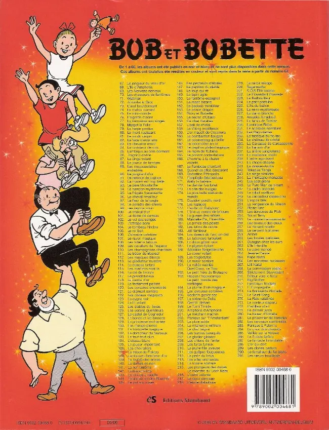 Verso de l'album Bob et Bobette Tome 135 Le joueur impénitent