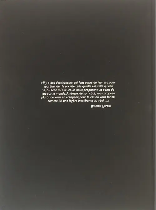 Verso de l'album Créatures